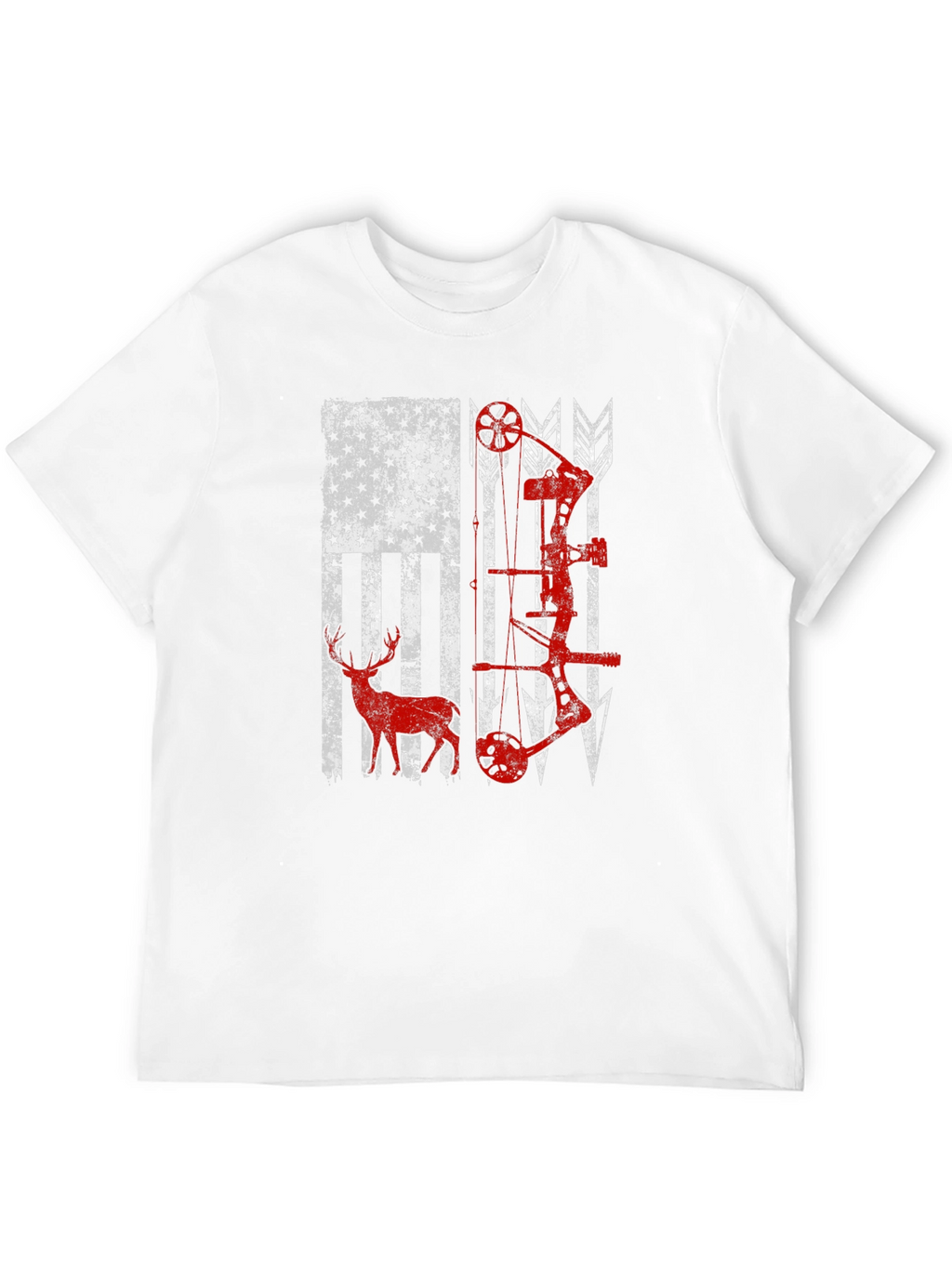 American Flag Deer & Bow Hunting T-Shirt