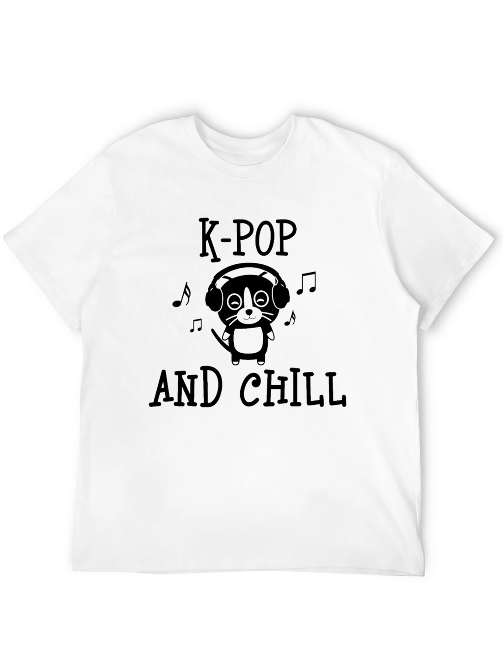 K-Pop and Chill Black Graphic Tee