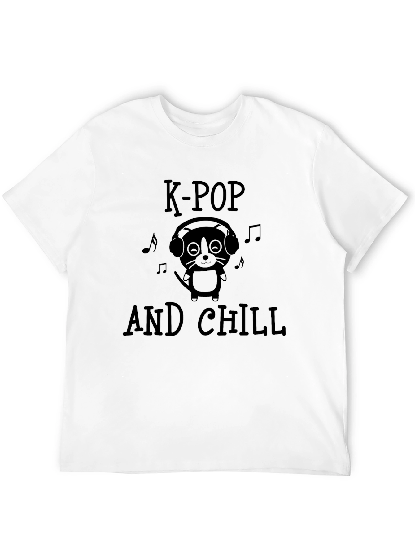 K-Pop and Chill Black Graphic Tee