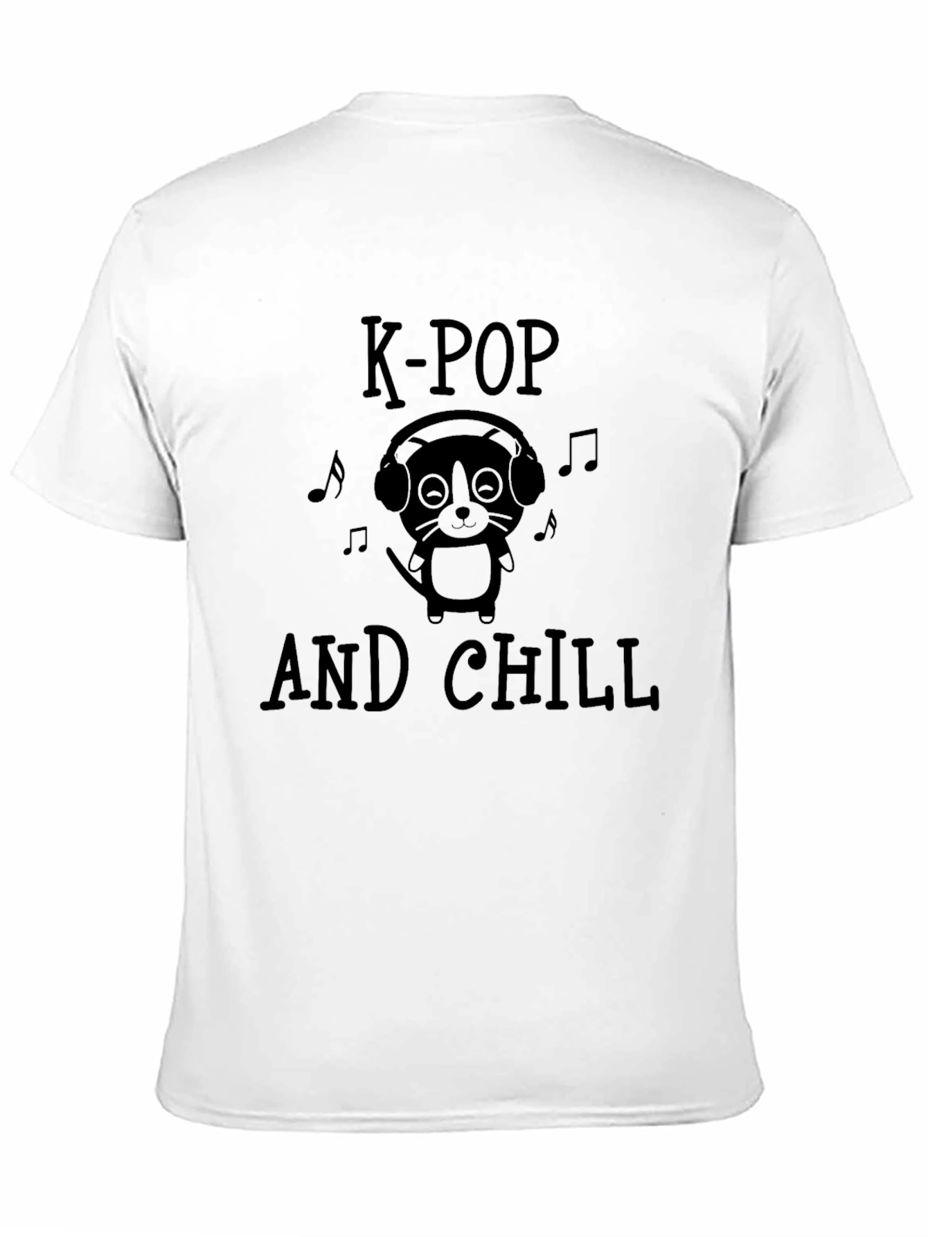 K-Pop and Chill Black Graphic Tee