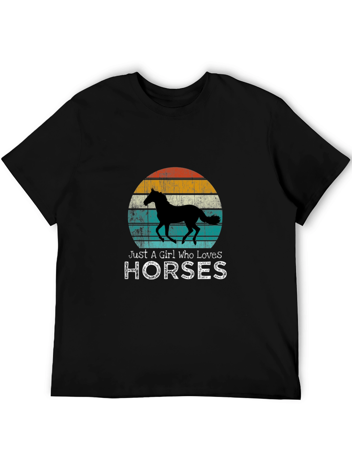 Horse Lover T-Shirt - Vintage Sunset Design