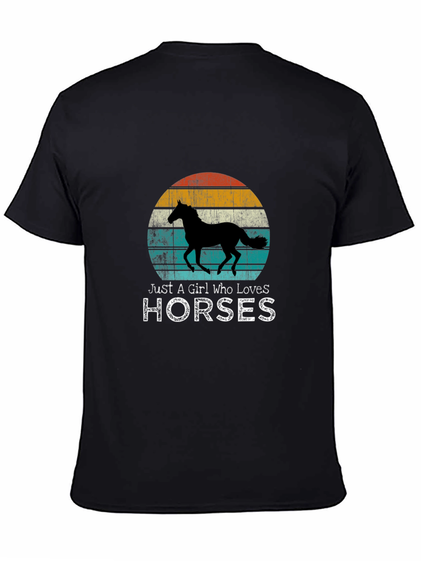 Horse Lover T-Shirt - Vintage Sunset Design