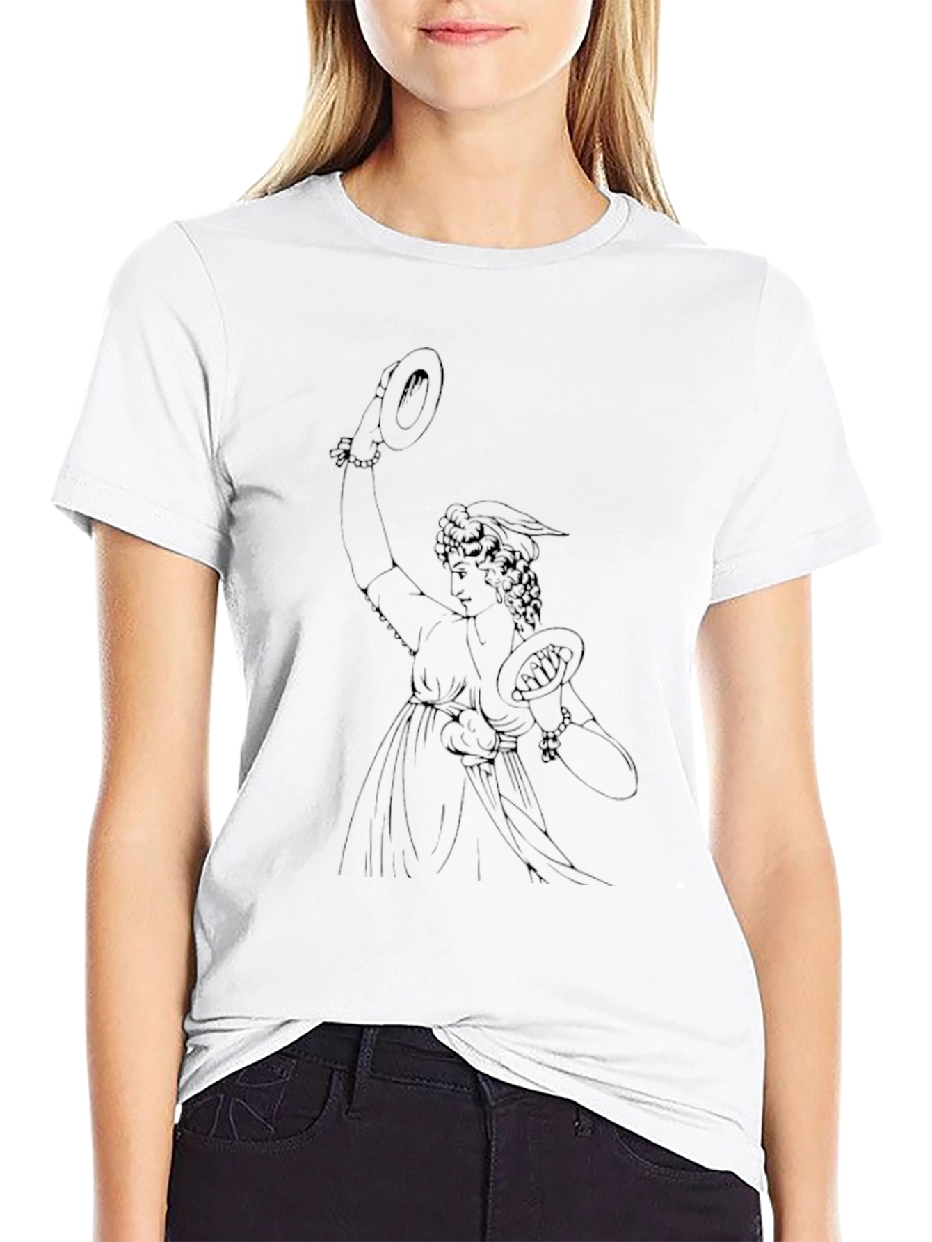Vintage Art Print Black T-Shirt