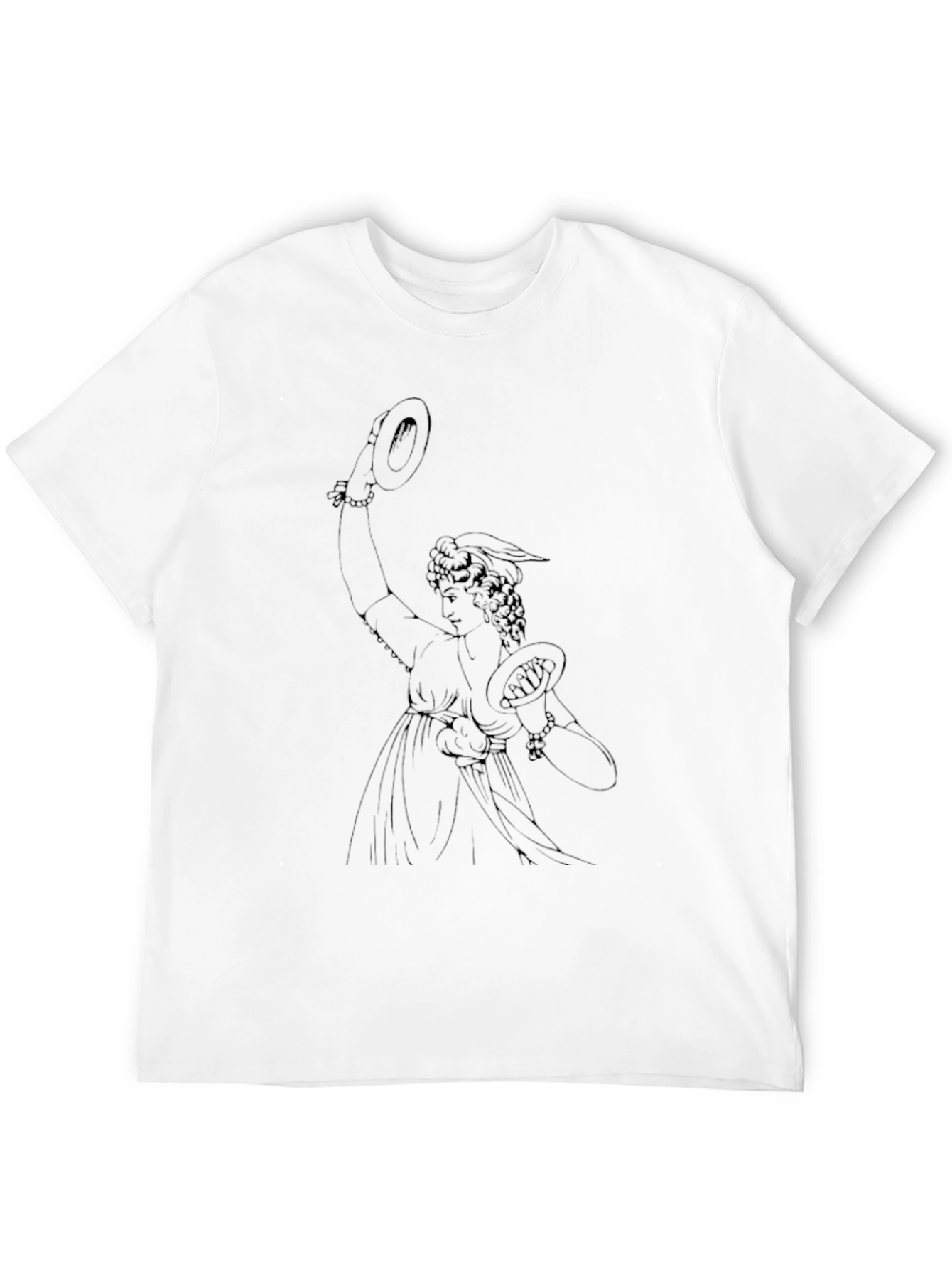 Vintage Art Print Black T-Shirt