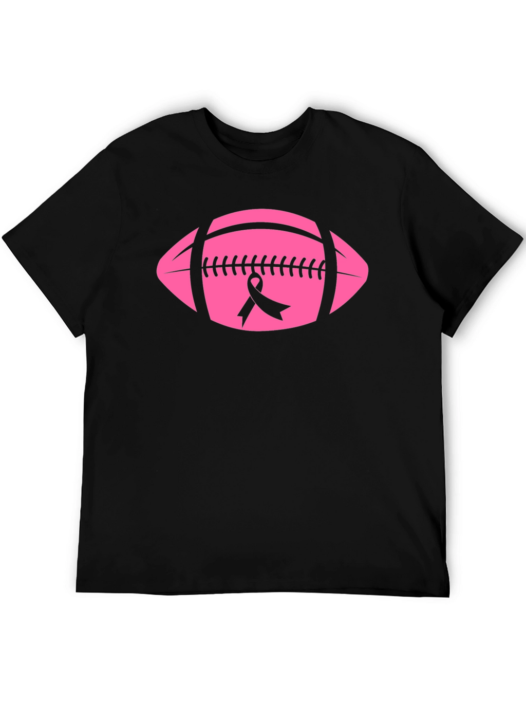 Pink Football Breast Cancer Awareness T-Shirt