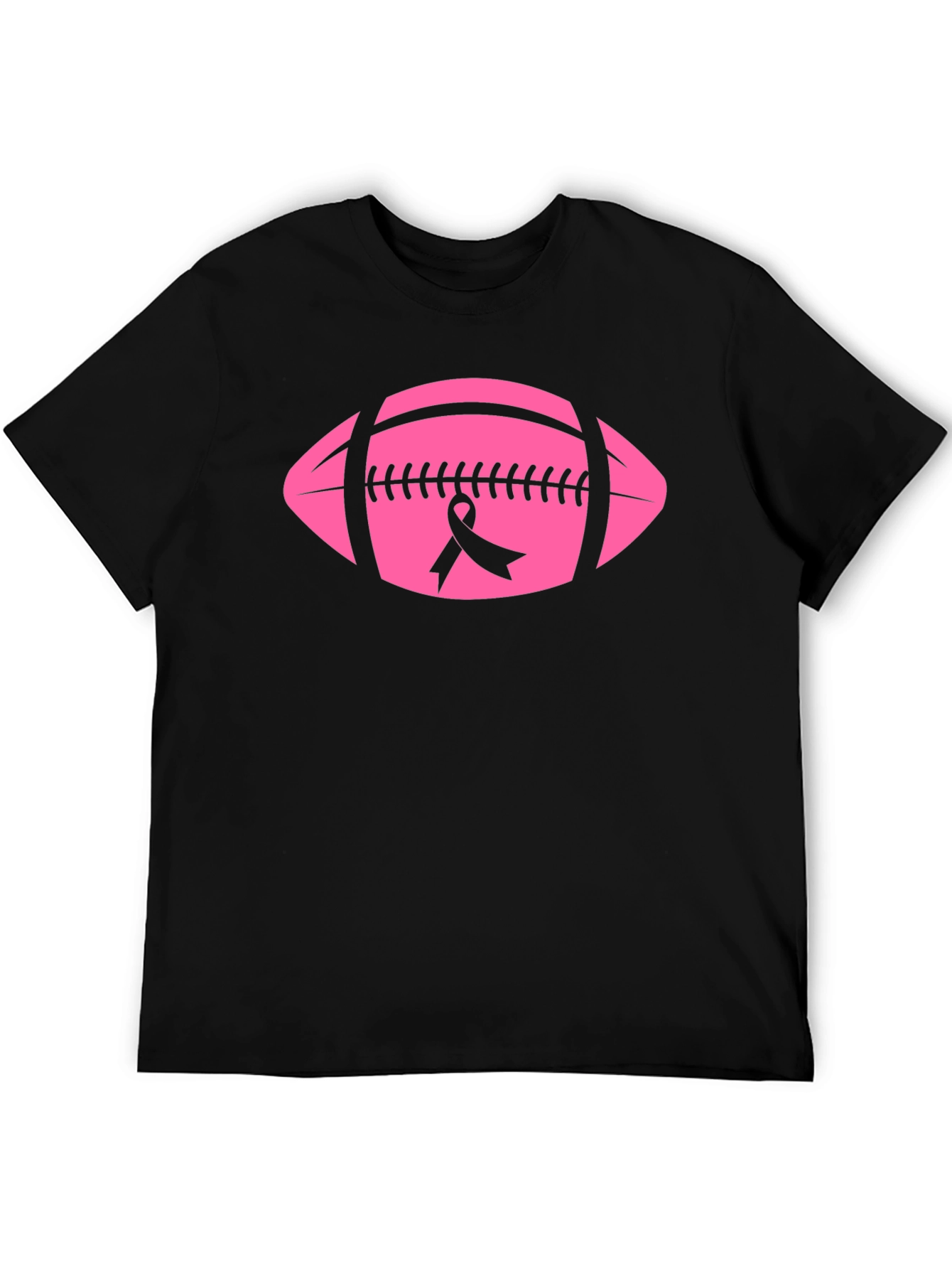 Pink Football Breast Cancer Awareness T-Shirt
