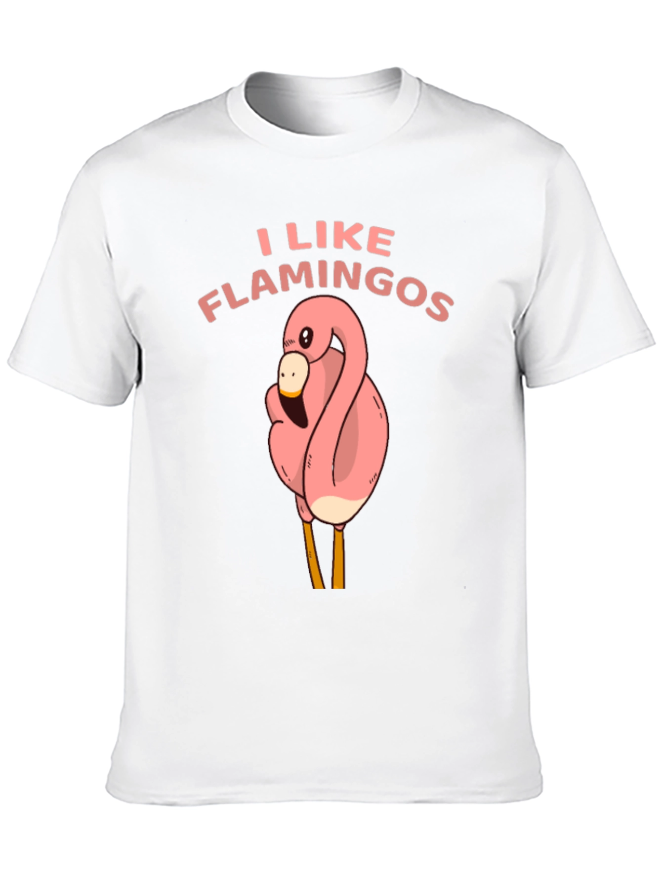 I Like Flamingos Black T-Shirt