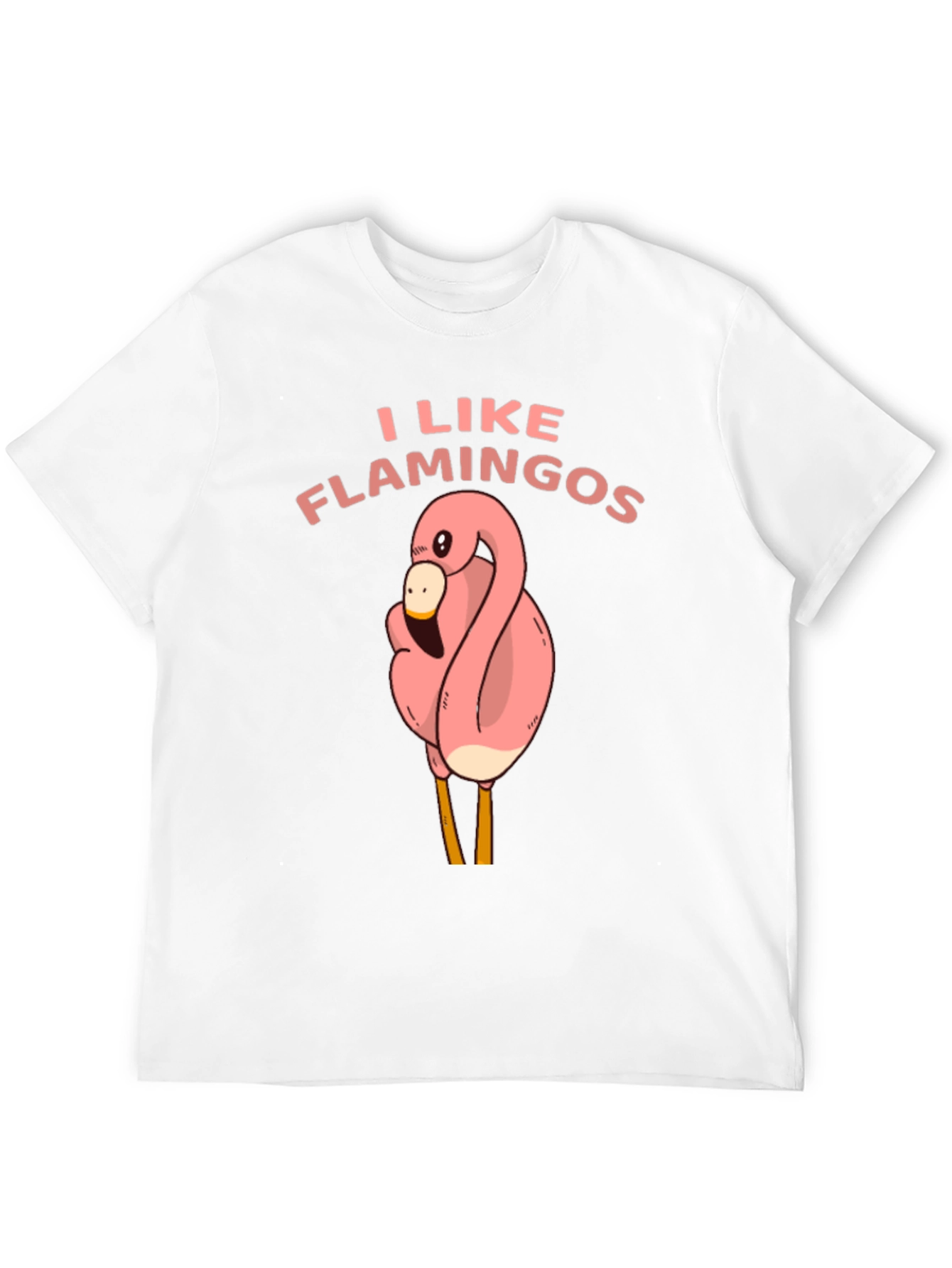 I Like Flamingos Black T-Shirt