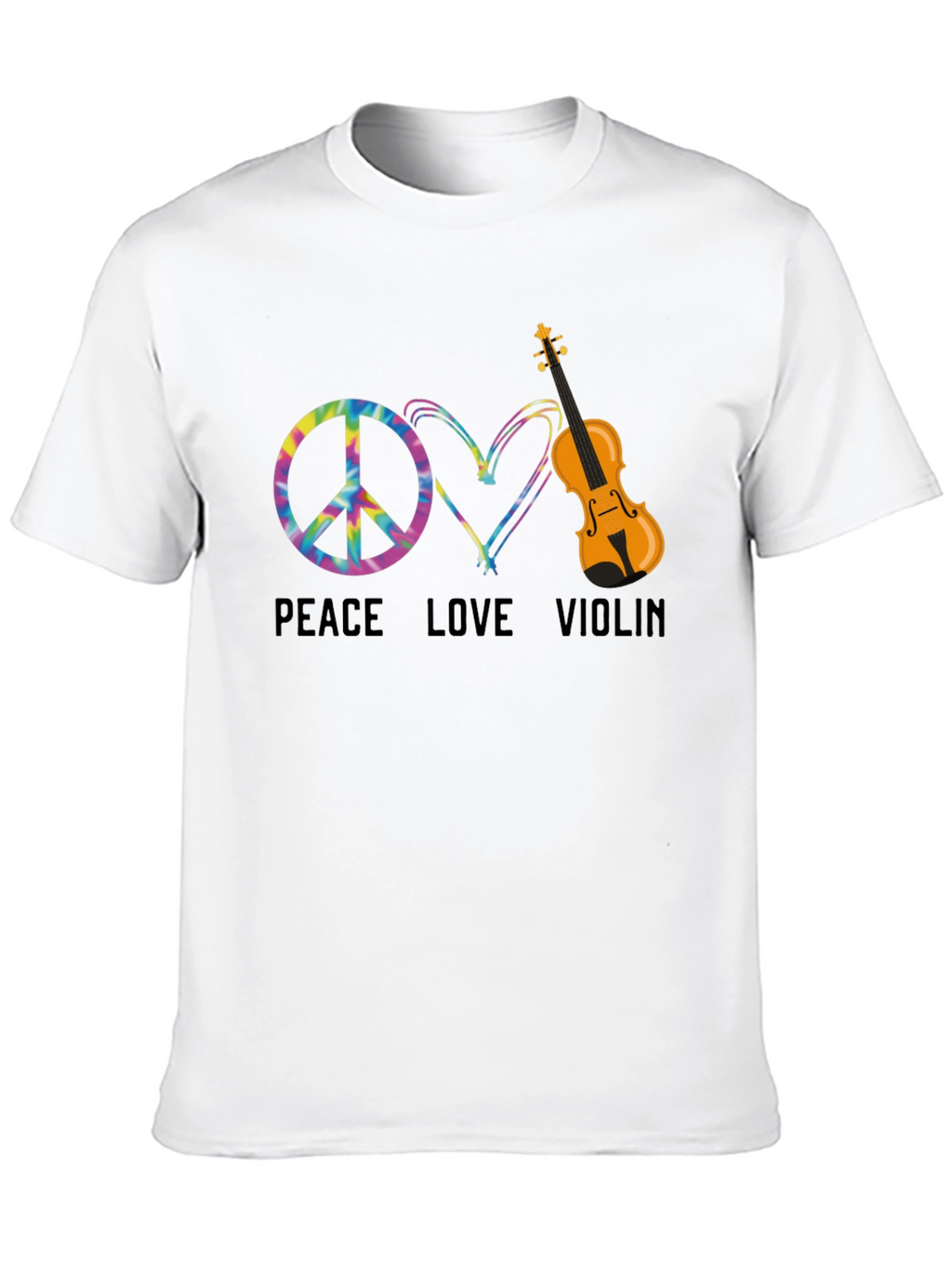 Peace Love Violin T-Shirt - Music Lover Tee