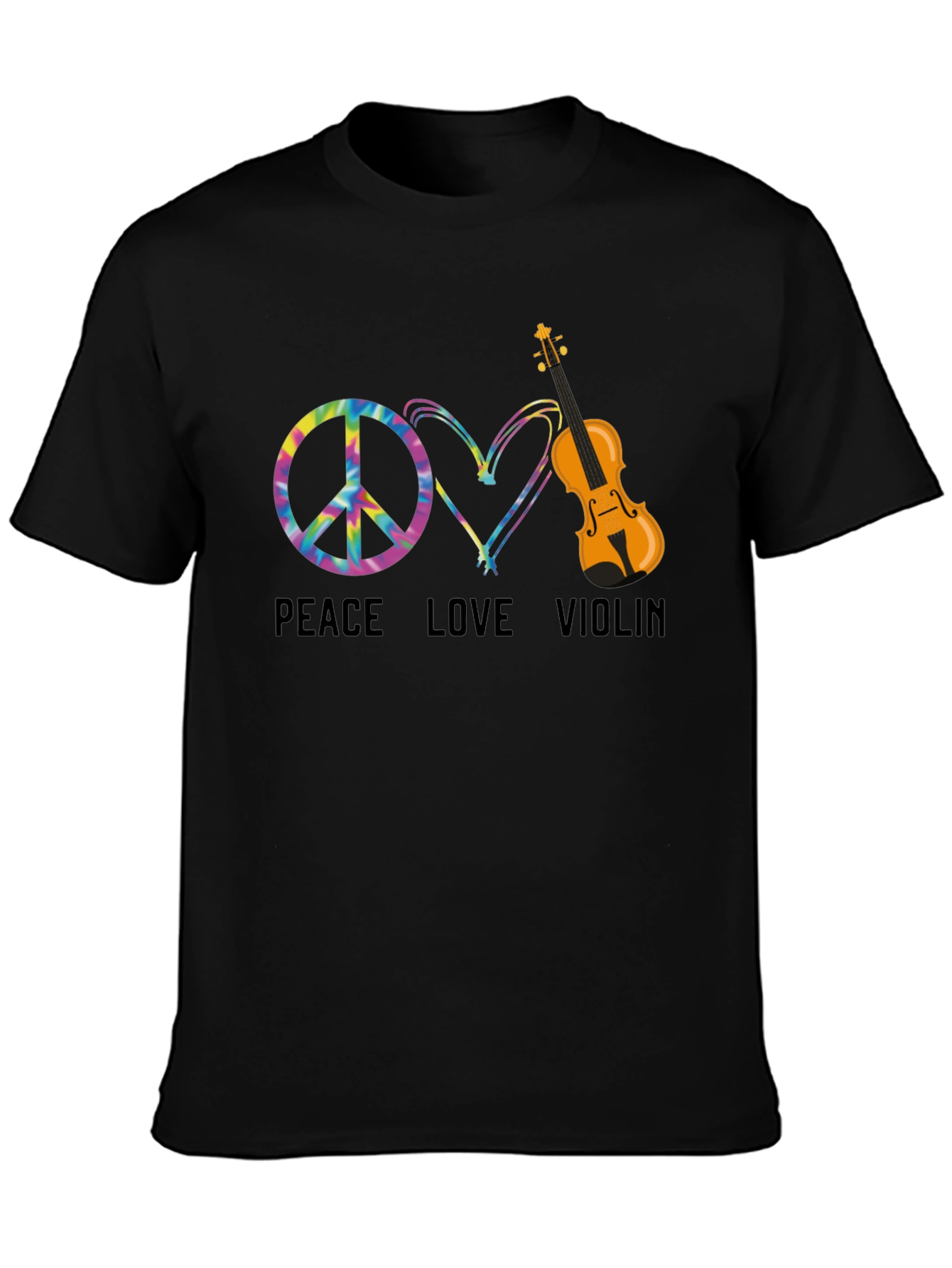 Peace Love Violin T-Shirt - Music Lover Tee