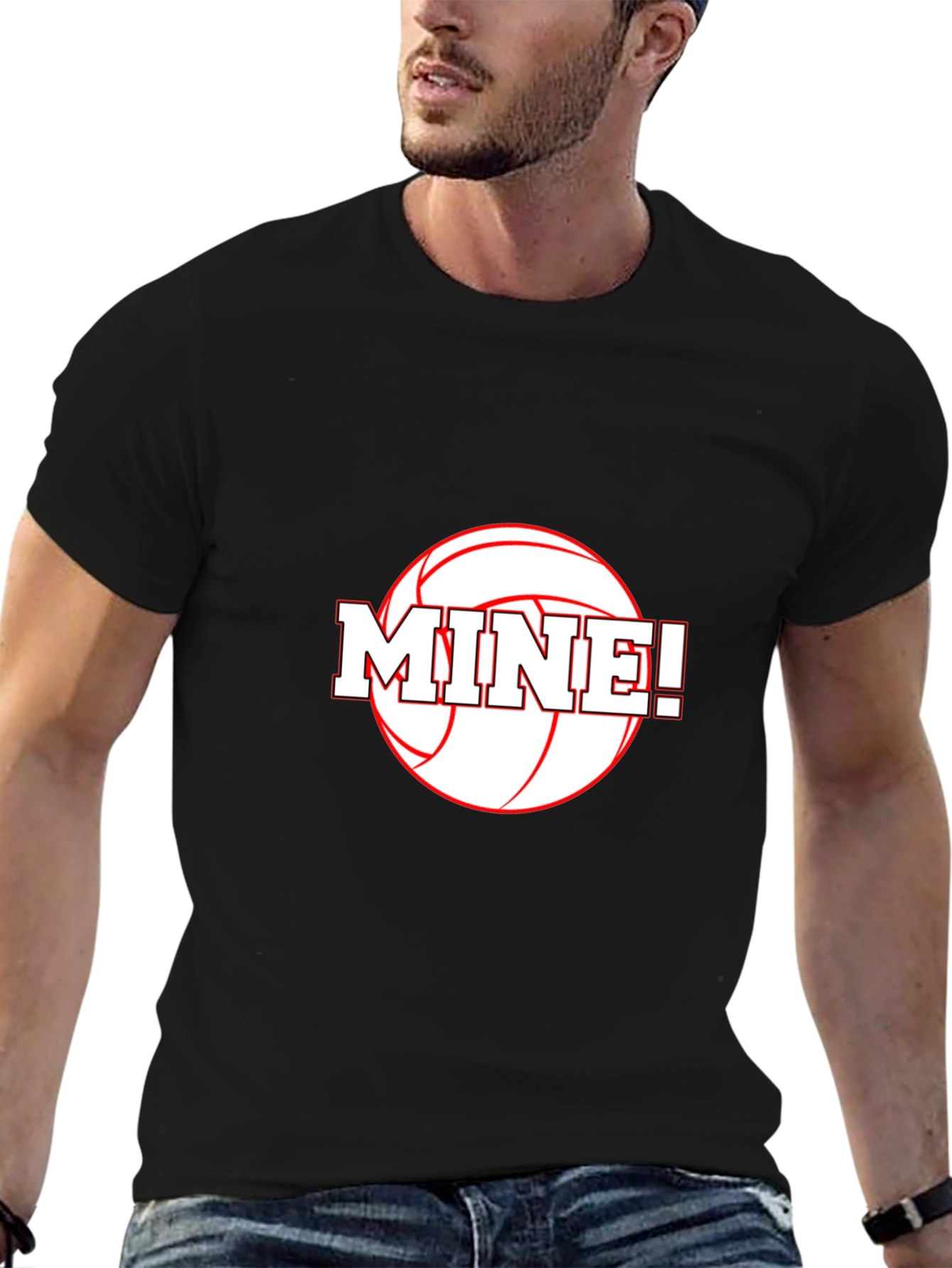 Volleyball Mine! Graphic T-Shirt - Black