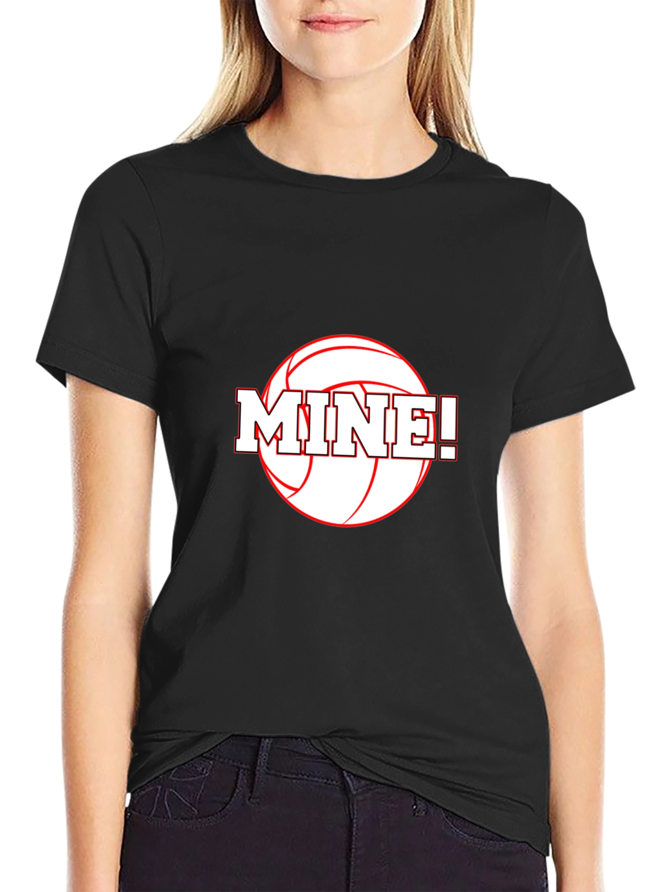 Volleyball Mine! Graphic T-Shirt - Black