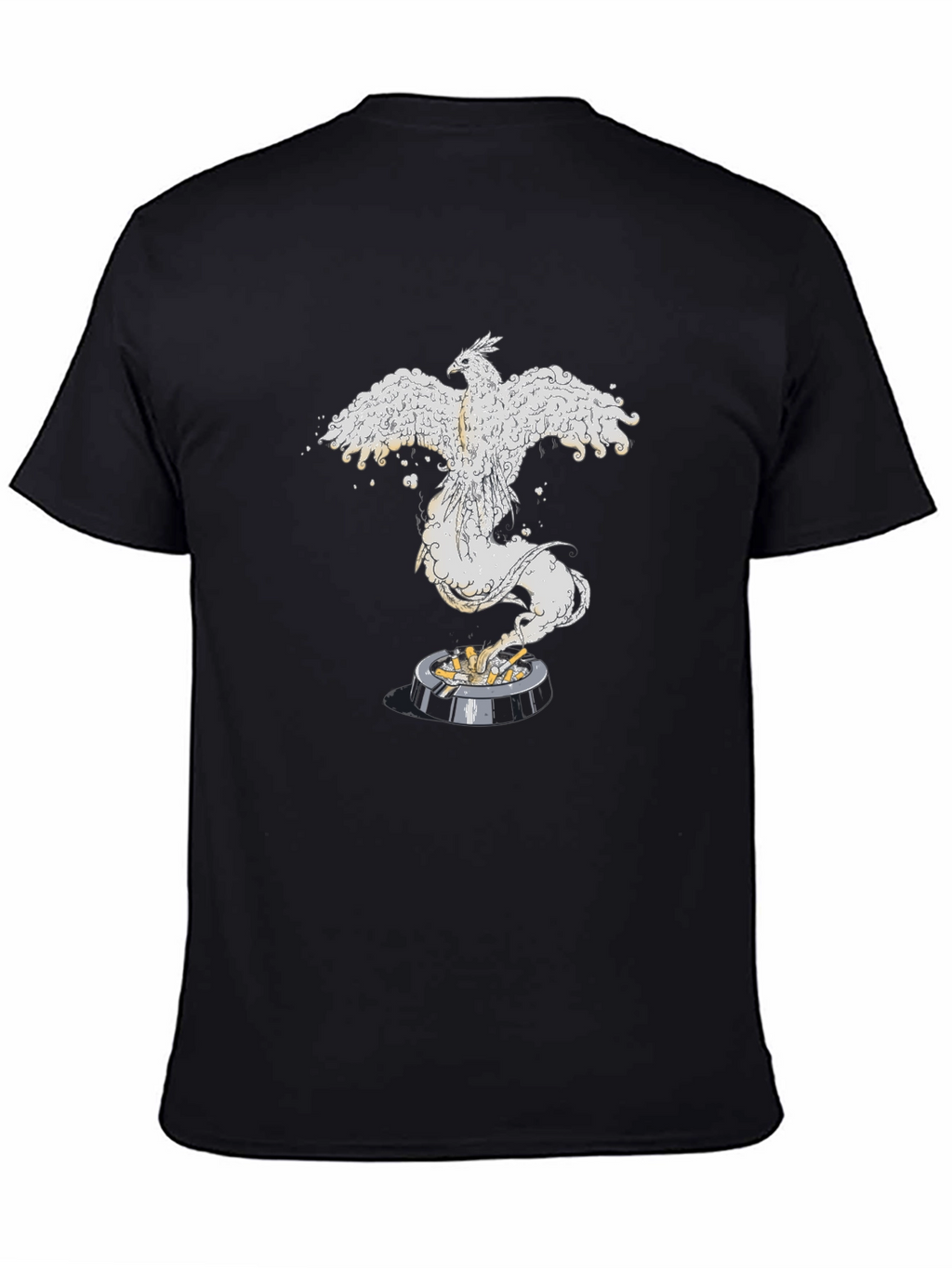 Phoenix Rising Graphic Tee - Black Cotton Comfort