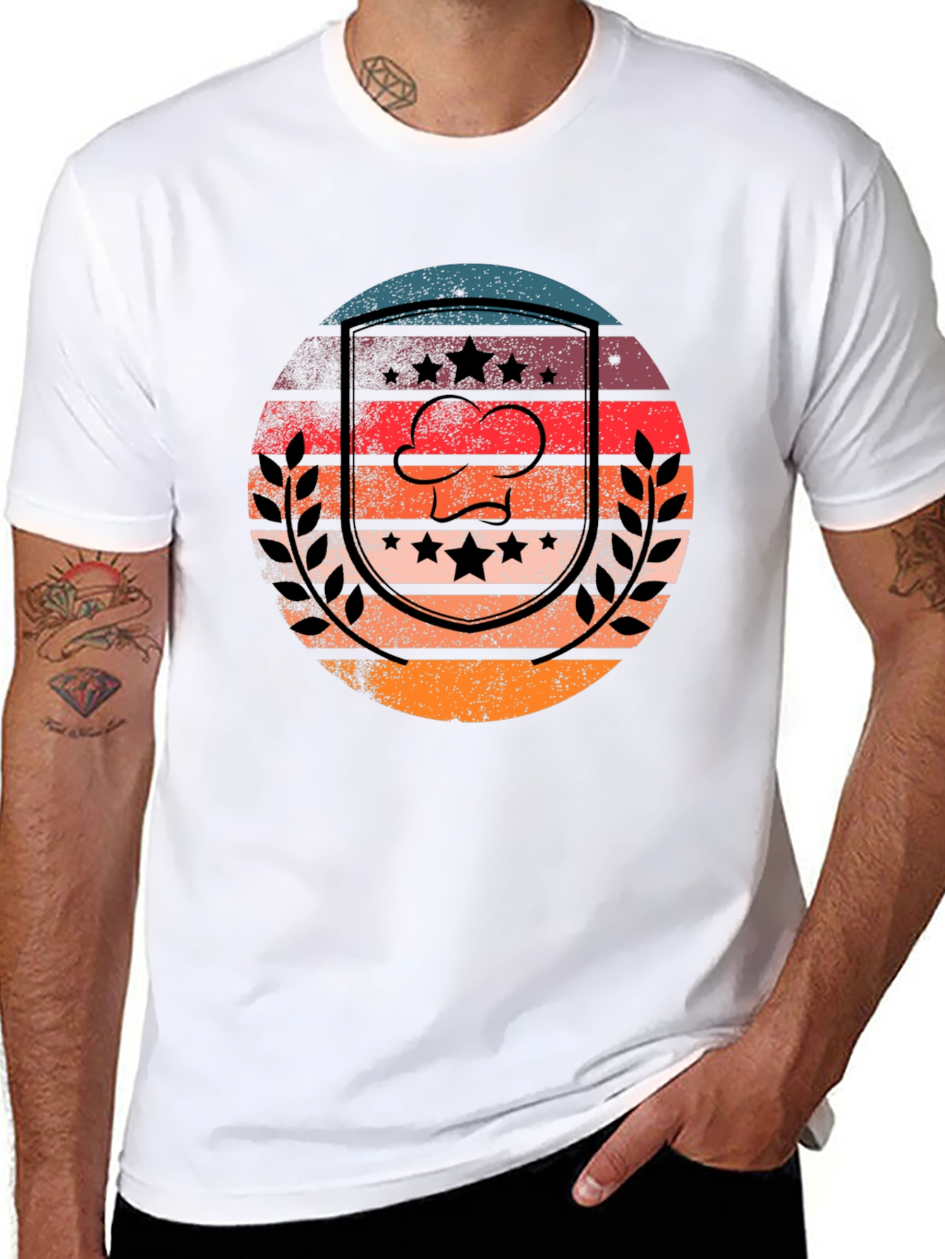 Retro Chef Hat Graphic T-Shirt