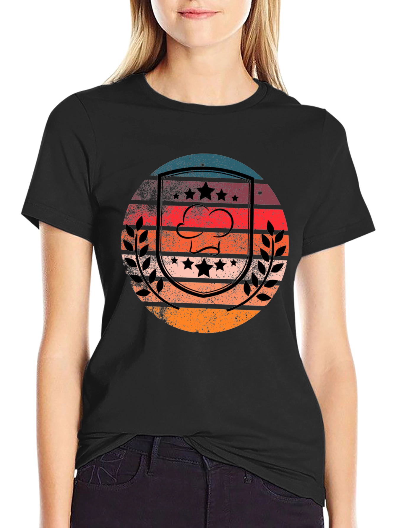 Retro Chef Hat Graphic T-Shirt