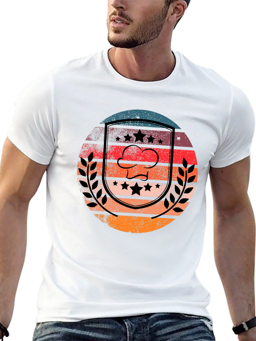 Retro Chef Hat Graphic T-Shirt