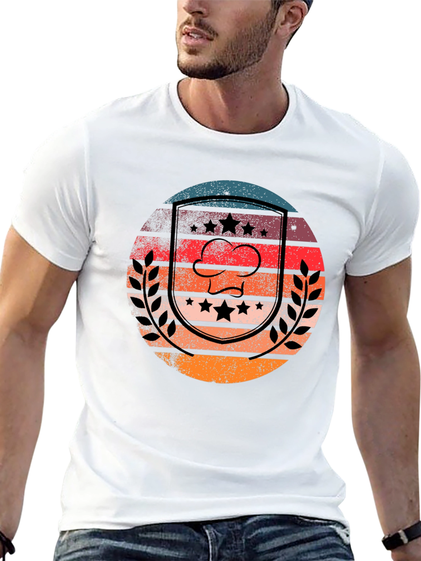 Retro Chef Hat Graphic T-Shirt
