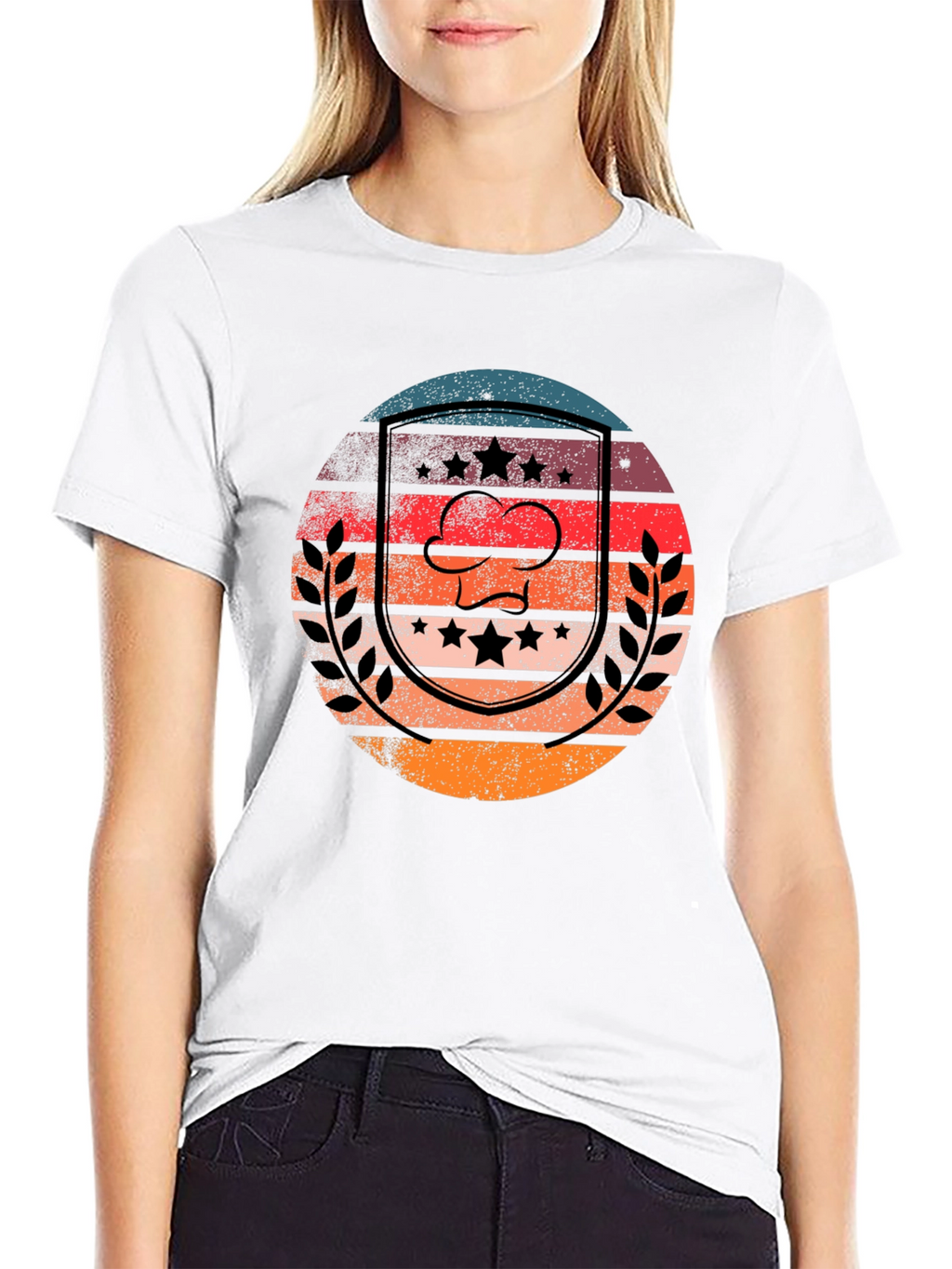 Retro Chef Hat Graphic T-Shirt