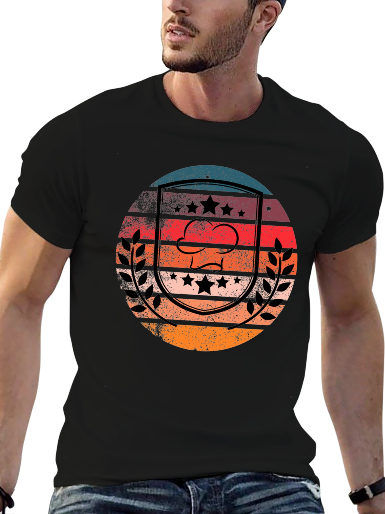 Retro Chef Hat Graphic T-Shirt