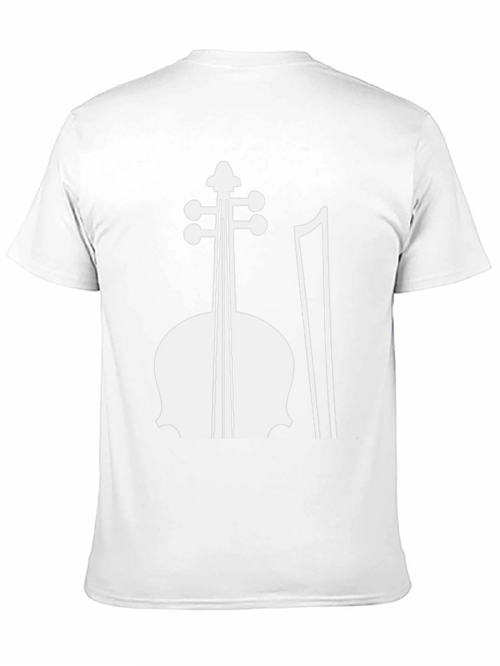 Black T-Shirt with White Cello Graphic