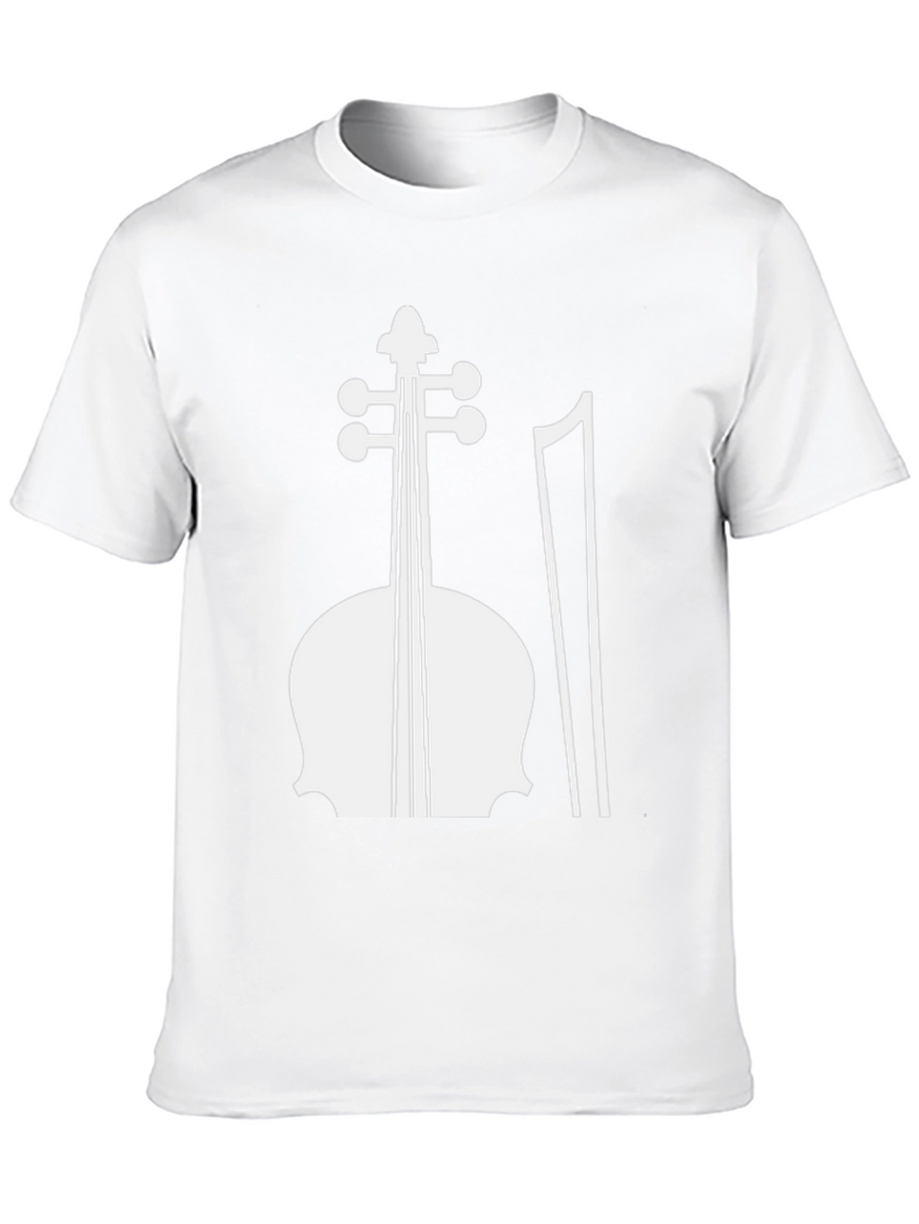 Black T-Shirt with White Cello Graphic