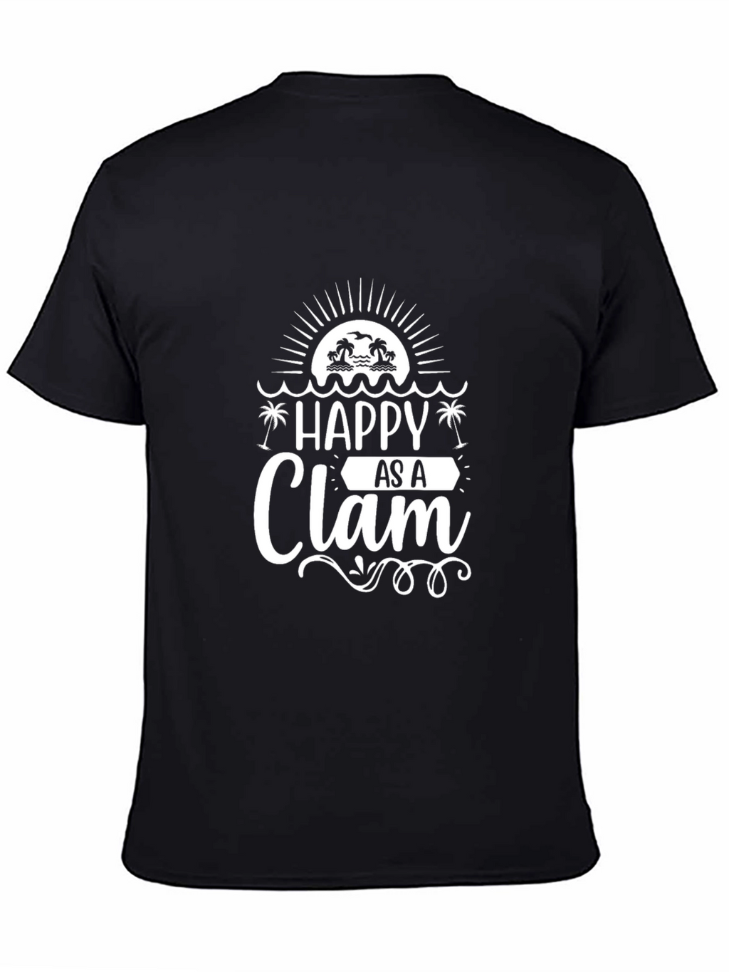 Happy as a Clam Graphic T-Shirt - Beach Vibes