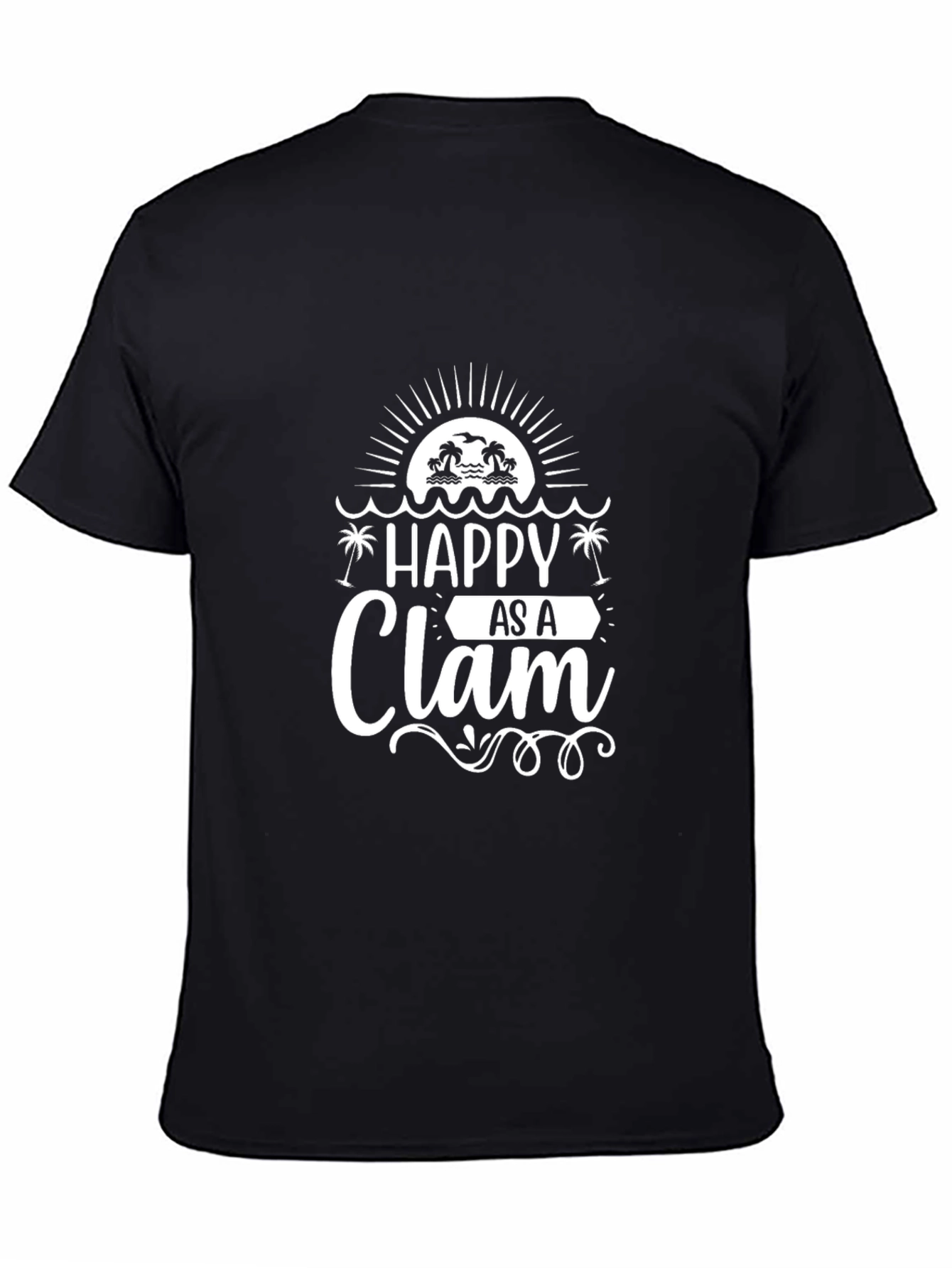 Happy as a Clam Graphic T-Shirt - Beach Vibes
