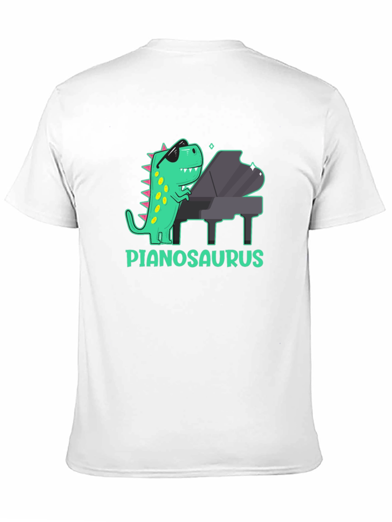 Pianosaurus T-Shirt: Dinosaur Playing Piano