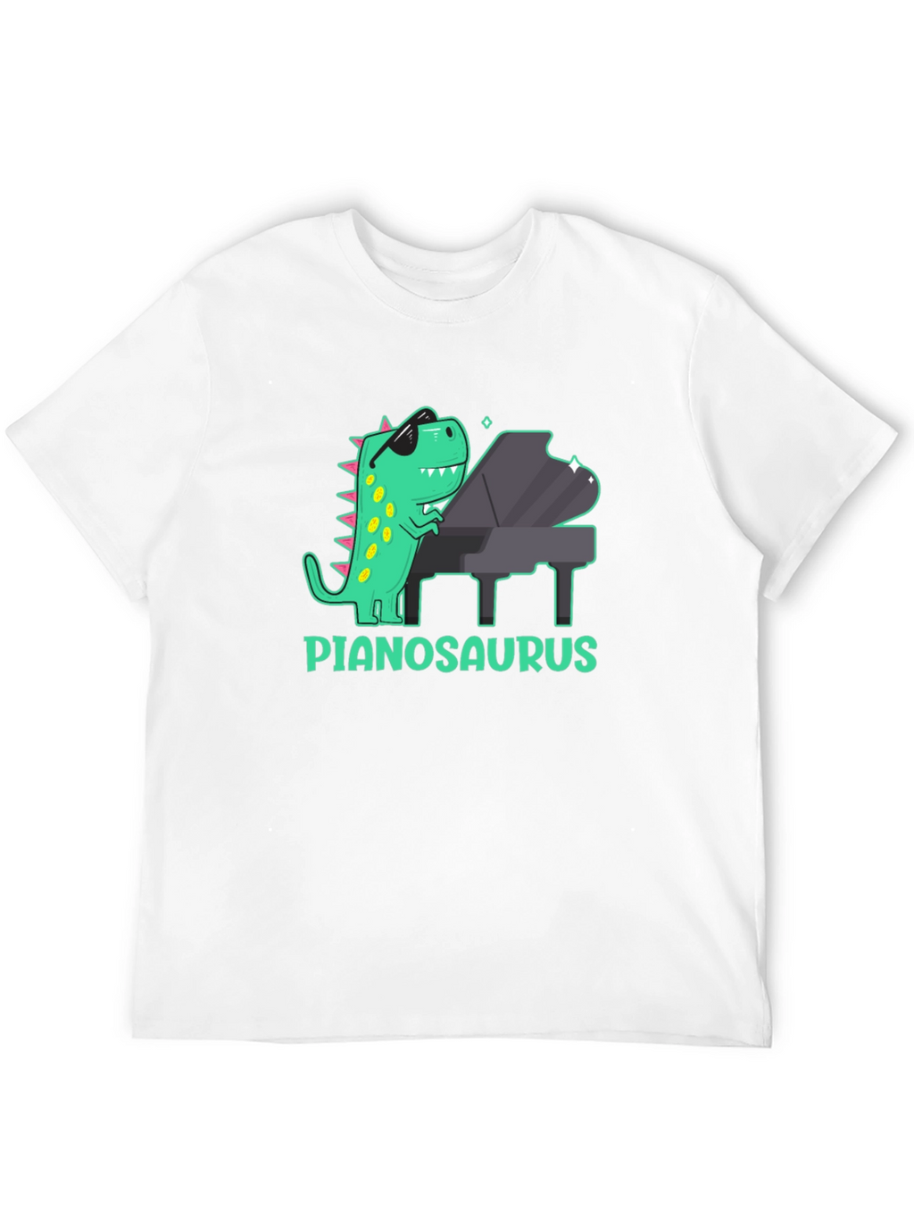 Pianosaurus T-Shirt: Dinosaur Playing Piano