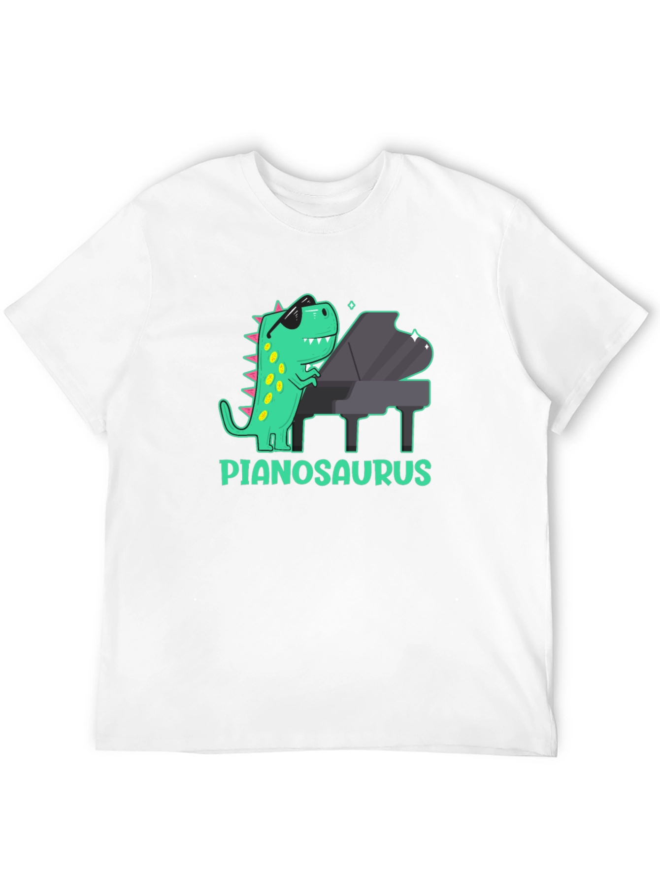 Pianosaurus T-Shirt: Dinosaur Playing Piano