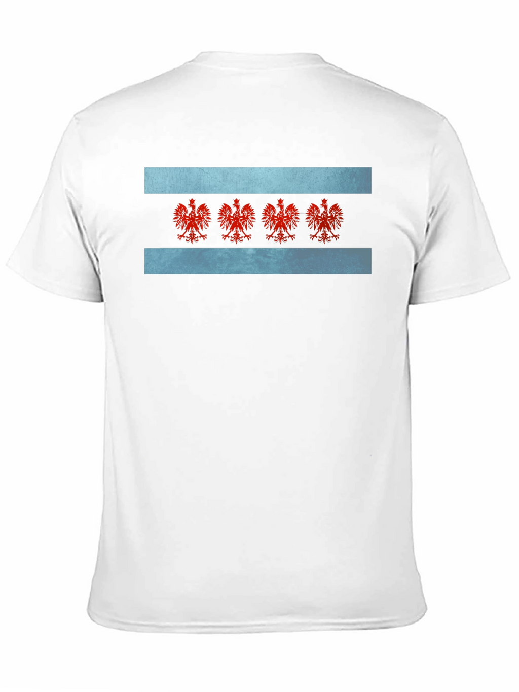 Chicago Flag T-Shirt - Red Eagle Emblem