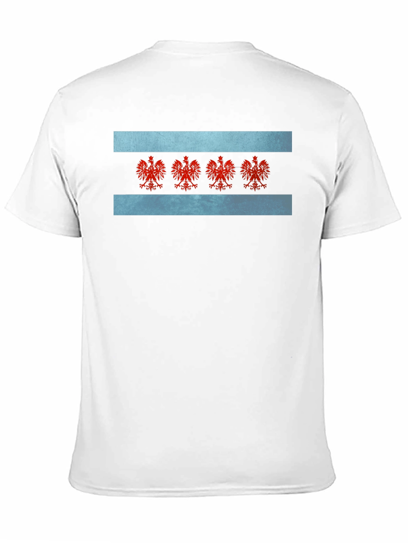 Chicago Flag T-Shirt - Red Eagle Emblem