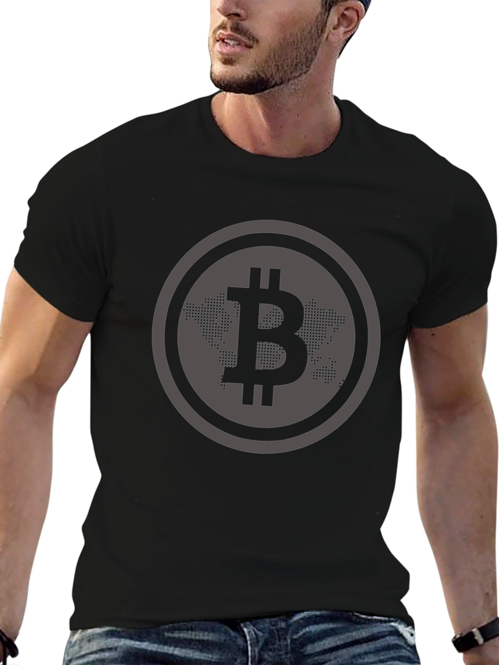 Bitcoin World Map Graphic Tee - Crypto Enthusiast