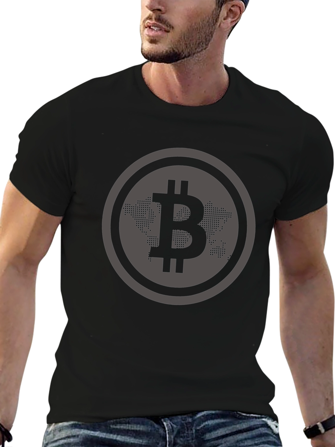 Bitcoin World Map Graphic Tee - Crypto Enthusiast