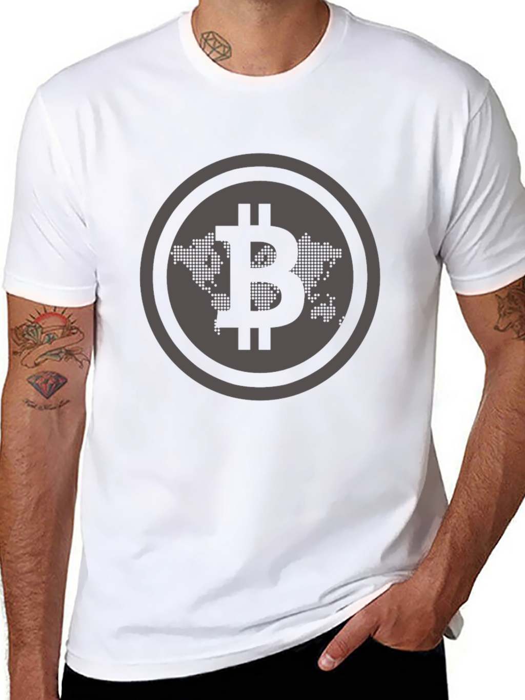 Bitcoin World Map Graphic Tee - Crypto Enthusiast