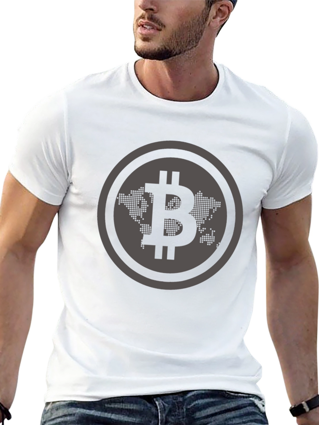 Bitcoin World Map Graphic Tee - Crypto Enthusiast