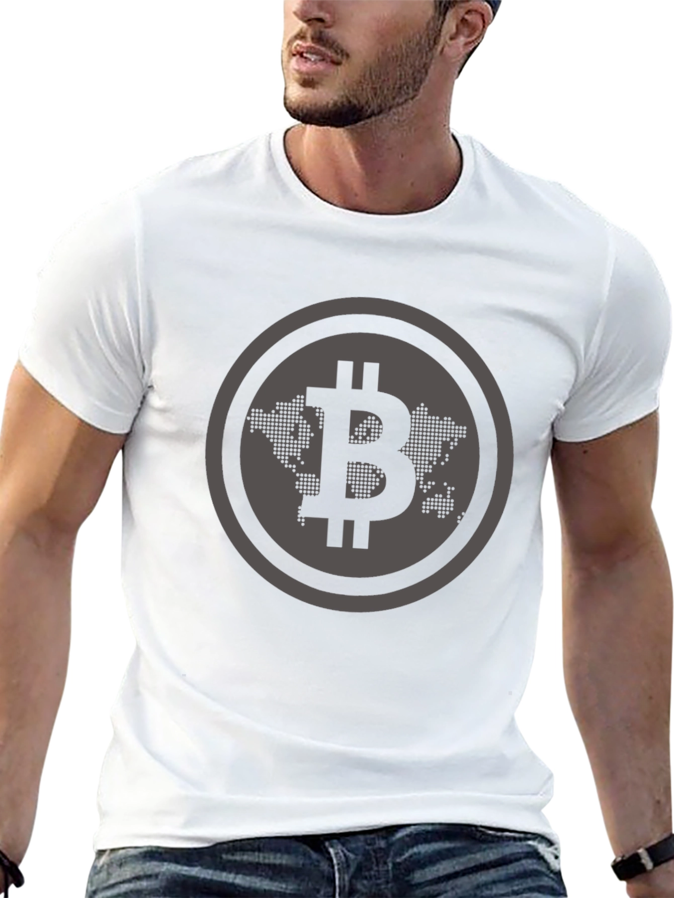 Bitcoin World Map Graphic Tee - Crypto Enthusiast