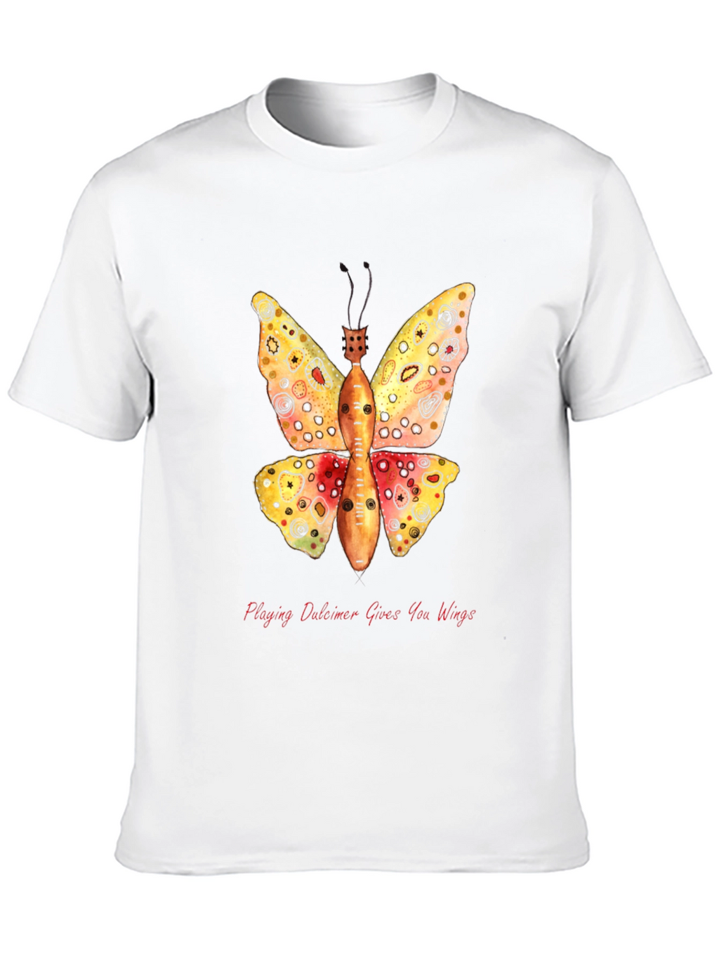 Dulcimer Butterfly Graphic T-Shirt - Play Music!