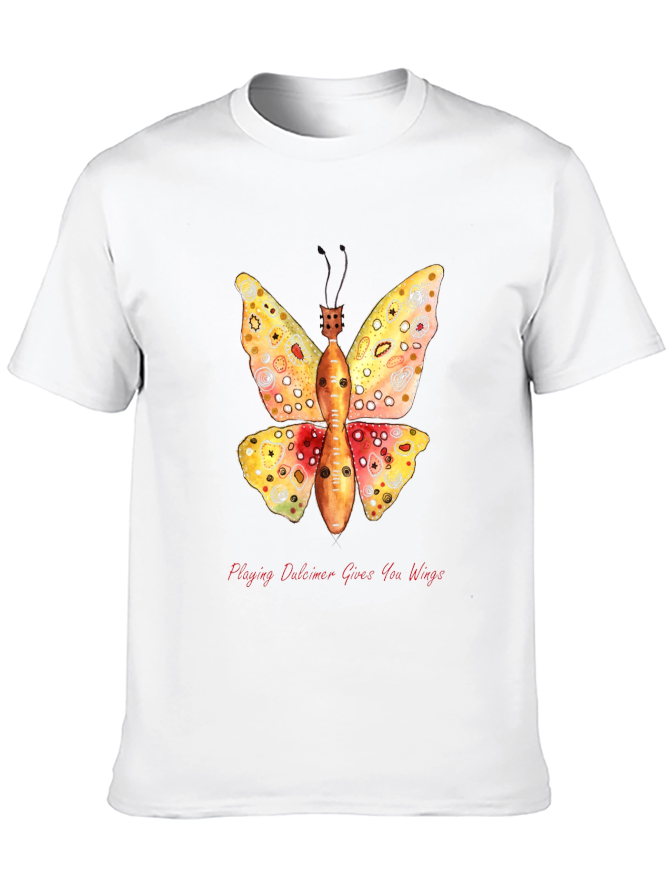 Dulcimer Butterfly Graphic T-Shirt - Play Music!