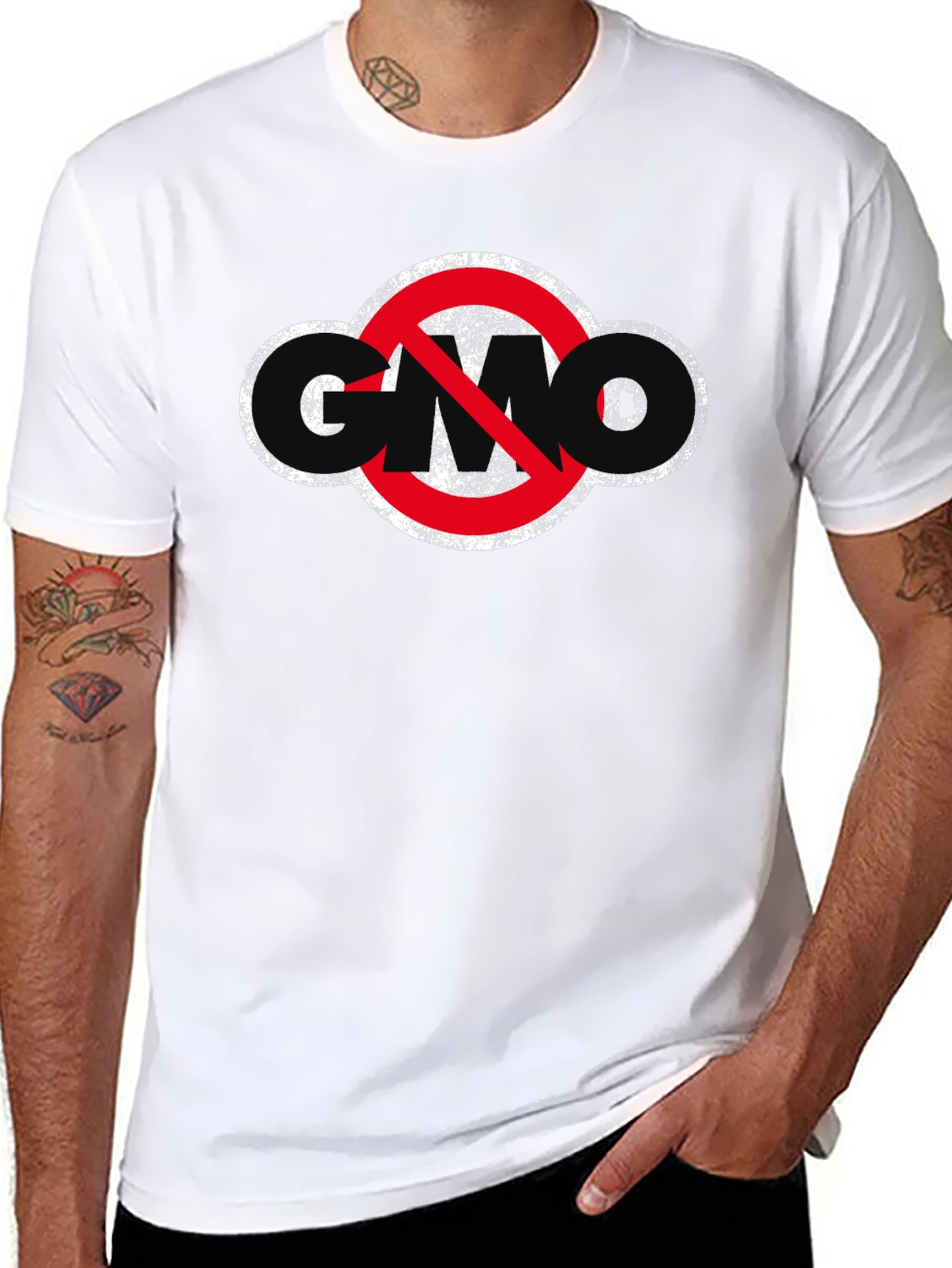 No GMO Black T-Shirt - Anti GMO Graphic Tee