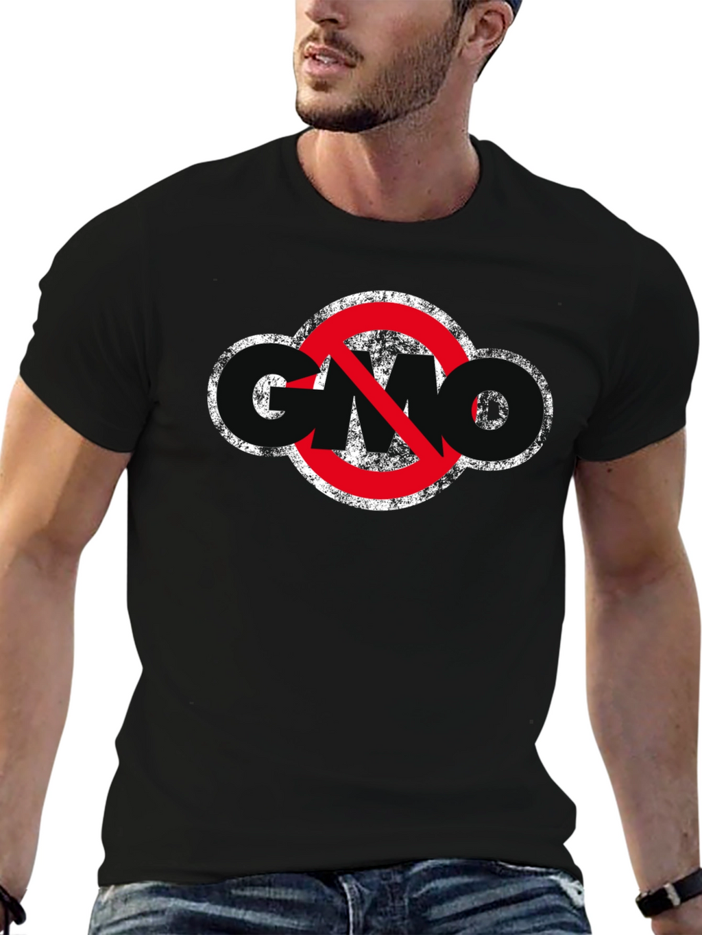 No GMO Black T-Shirt - Anti GMO Graphic Tee