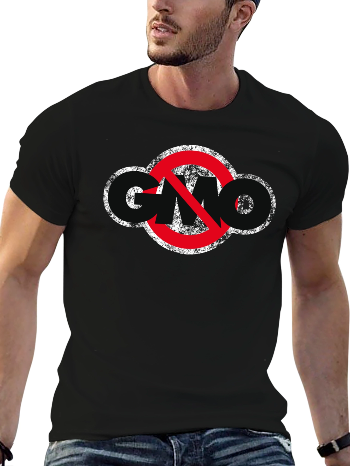 No GMO Black T-Shirt - Anti GMO Graphic Tee