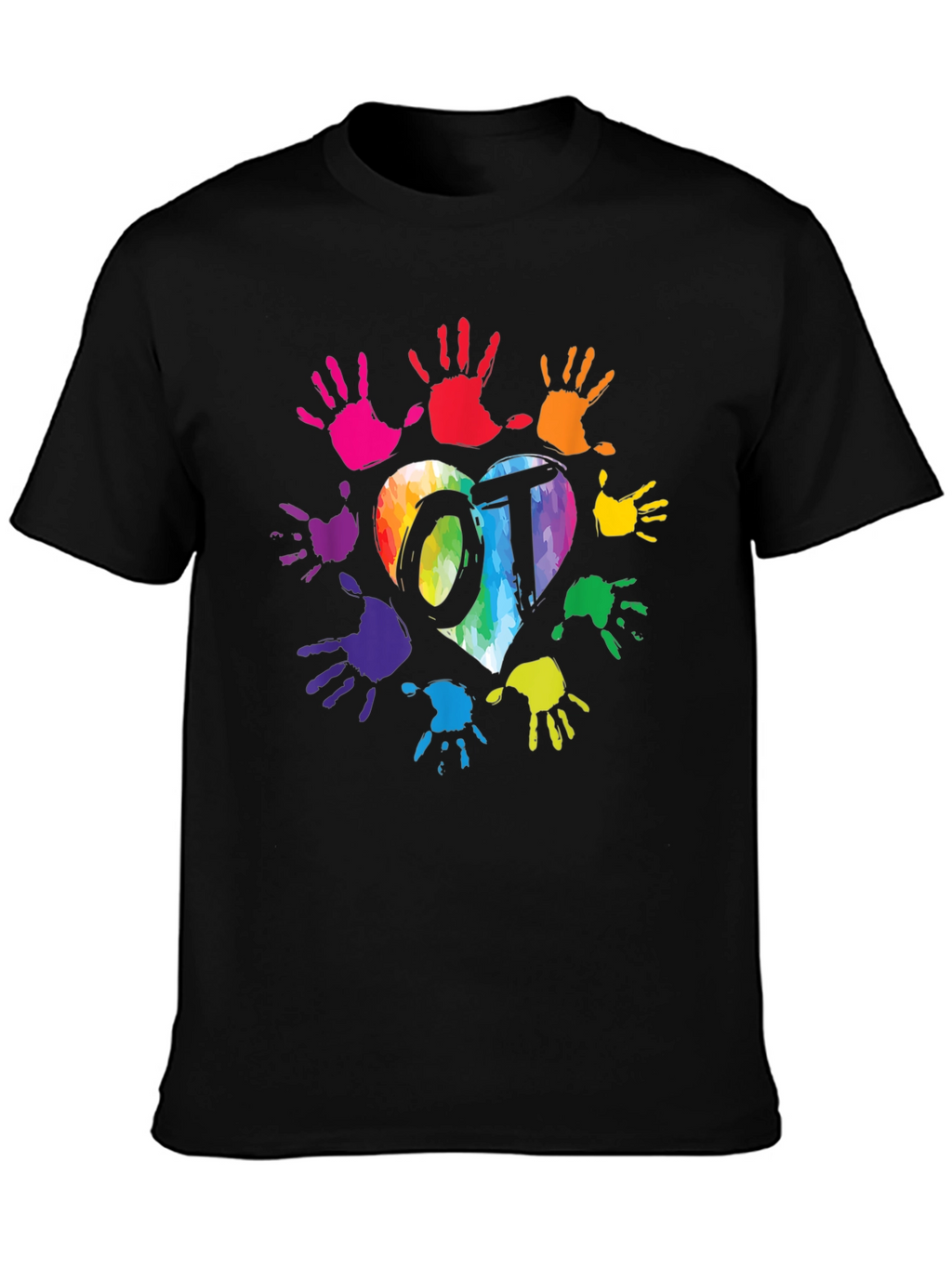 OT Rainbow Heart Handprint T-Shirt