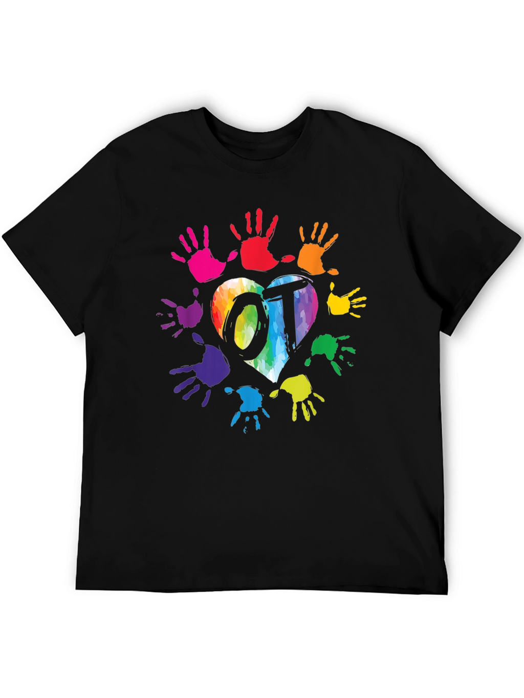 OT Rainbow Heart Handprint T-Shirt