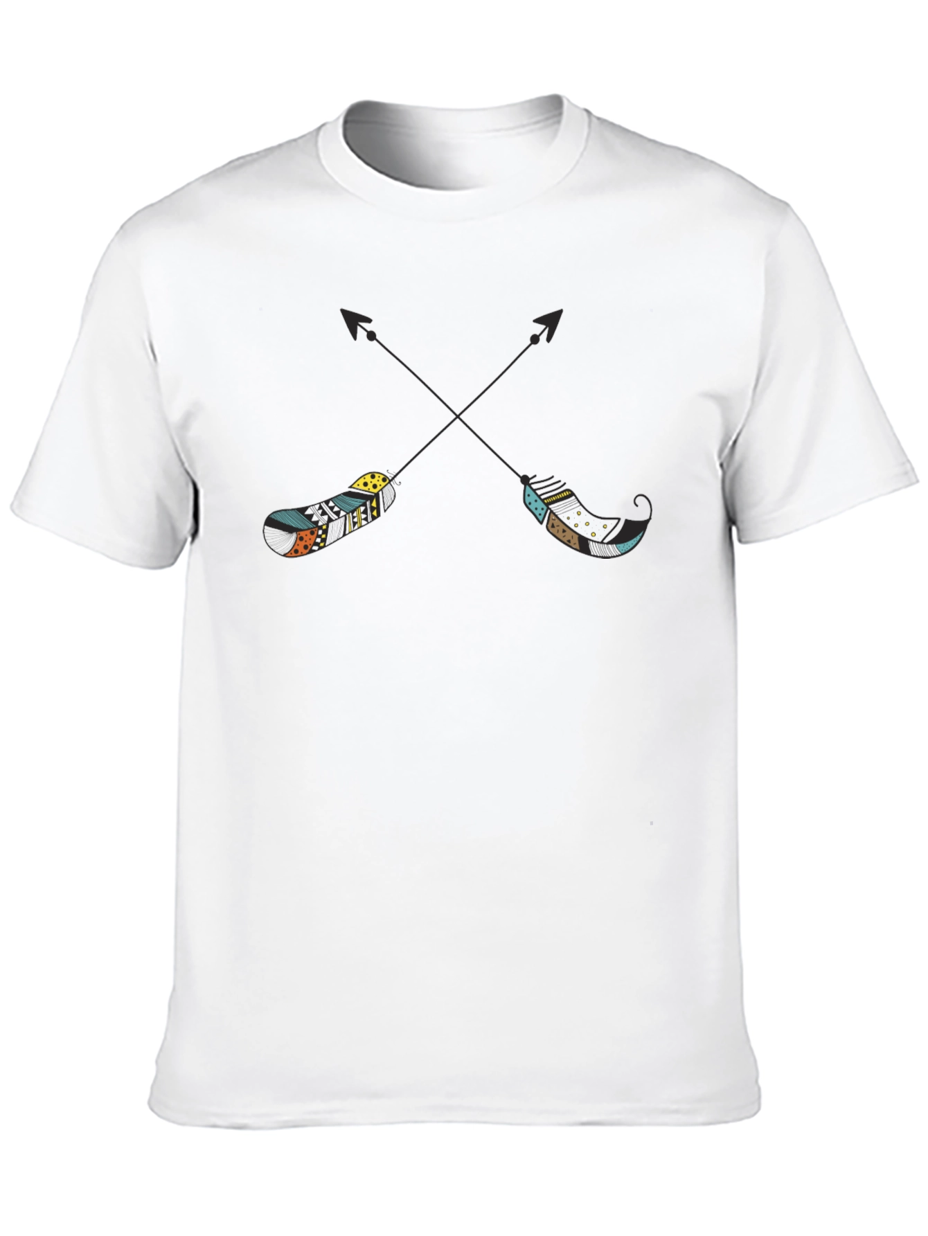 Tribal Arrow Tee - Casual Black T-Shirt