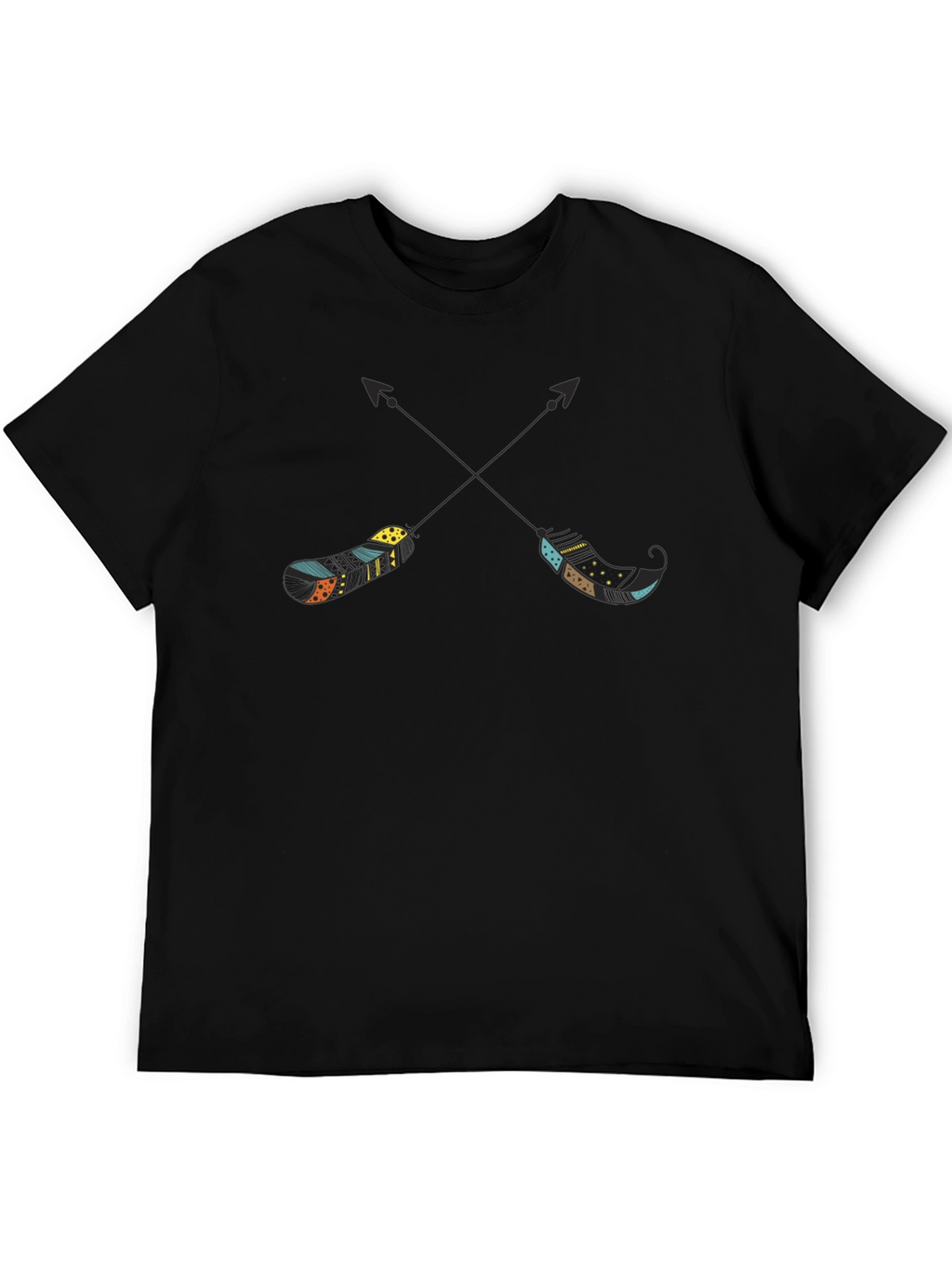 Tribal Arrow Tee - Casual Black T-Shirt