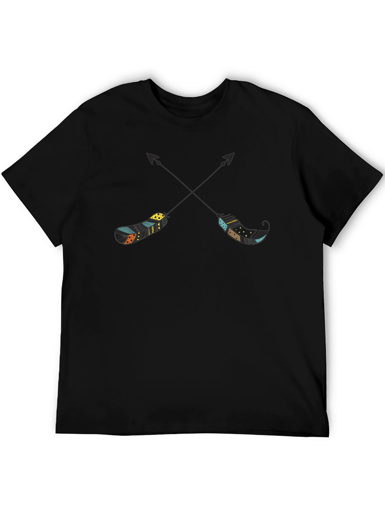 Tribal Arrow Tee - Casual Black T-Shirt