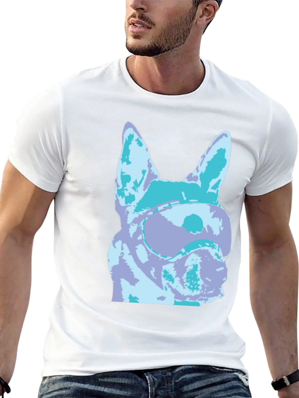 Abstract Dog Graphic T-Shirt
