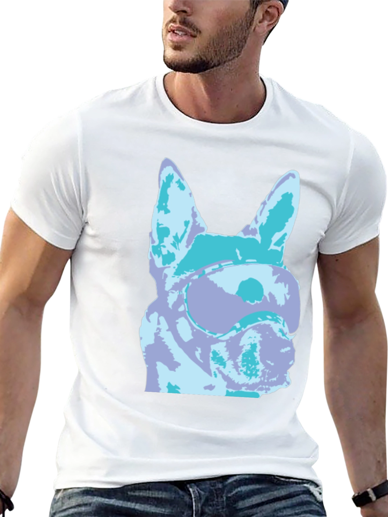 Abstract Dog Graphic T-Shirt