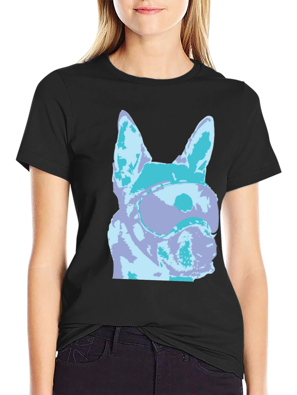 Abstract Dog Graphic T-Shirt